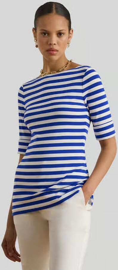 Lauren Ralph Lauren Slim Fit T-shirt van katoenmix - Foto 2