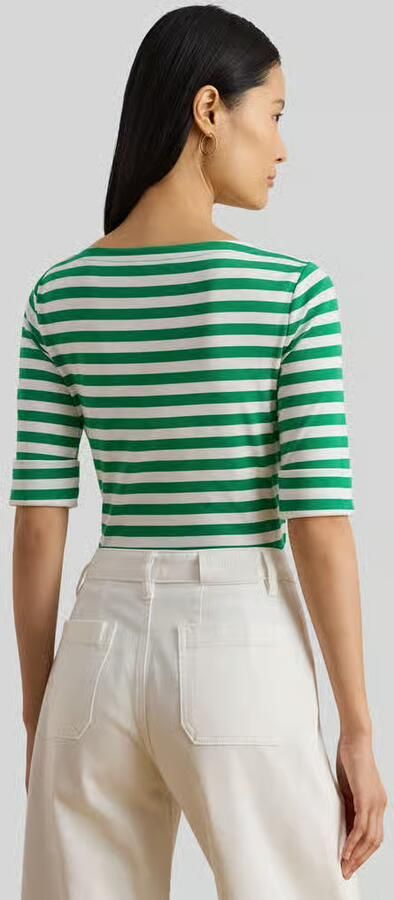 Lauren Ralph Lauren Slim fit T-shirt van katoenmix - Foto 3