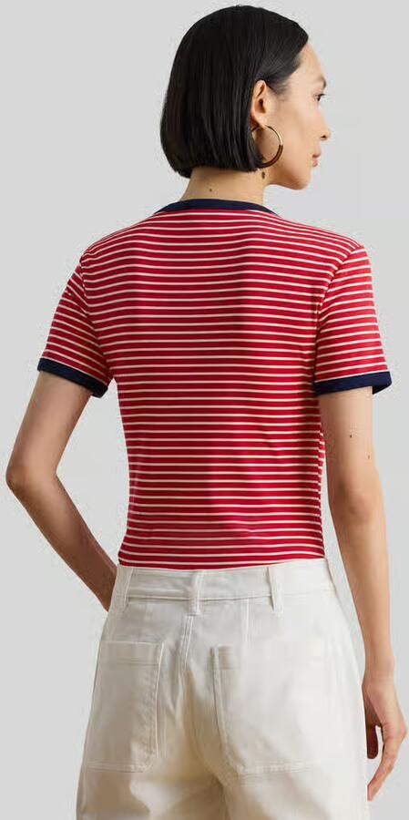 Lauren Ralph Lauren slim fit T-shirt van katoenmix - Foto 4