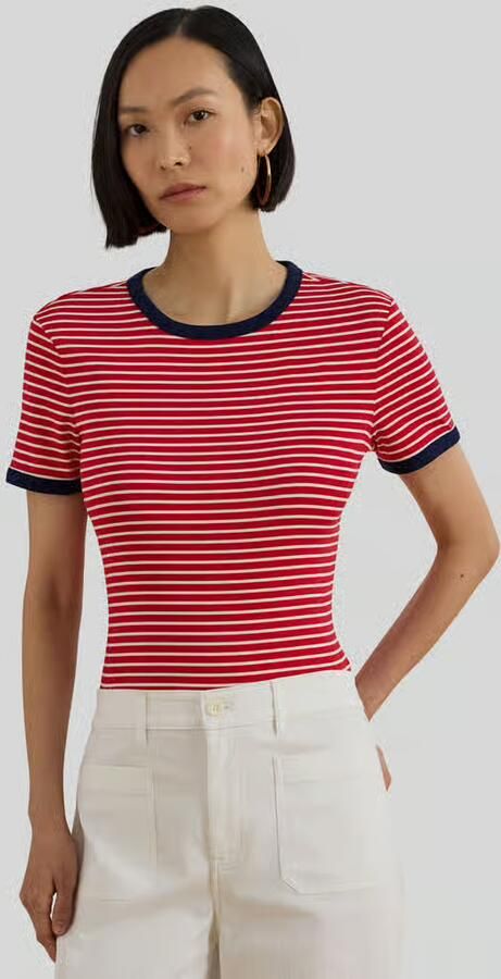 Lauren Ralph Lauren slim fit T-shirt van katoenmix - Foto 3