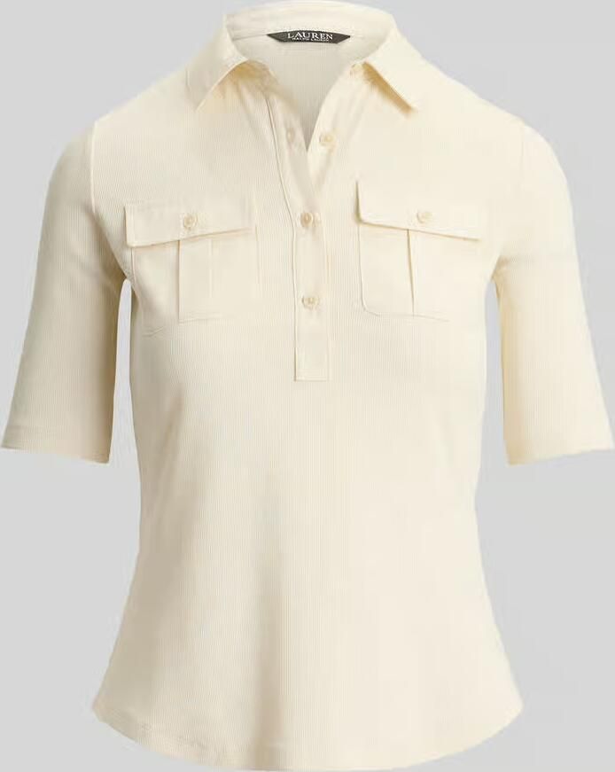 Lauren Ralph Lauren slim fit T-shirt van katoenmix model 'HAIDELLE' - Foto 2