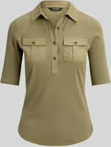 Lauren Ralph Lauren slim fit T-shirt van katoenmix model 'HAIDELLE'