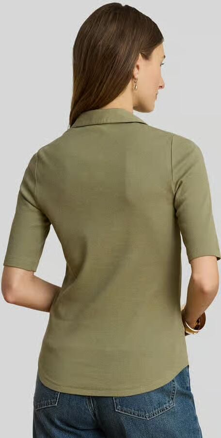 Lauren Ralph Lauren slim fit T-shirt van katoenmix model 'HAIDELLE' - Foto 2