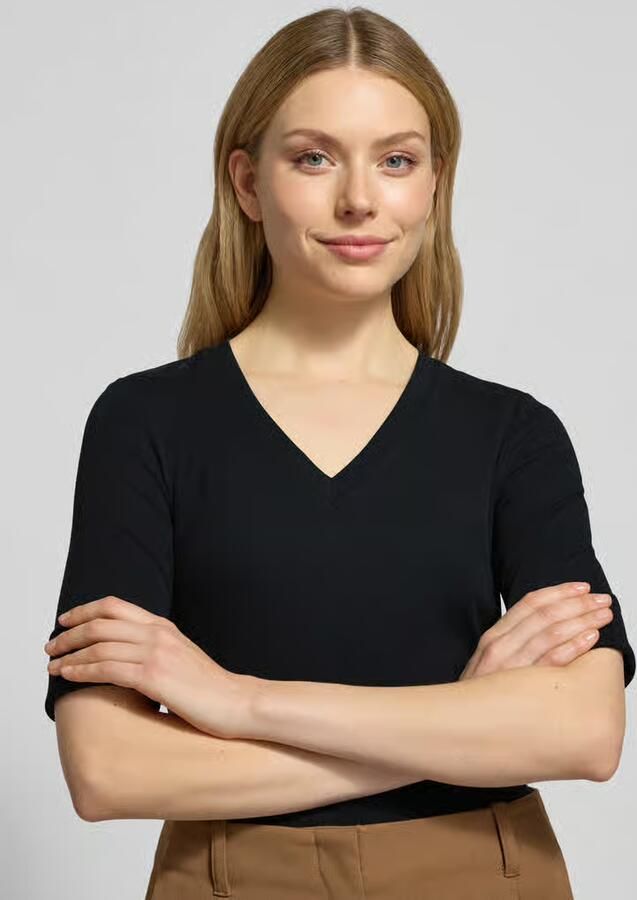 Lauren Ralph Lauren Slim fit T-shirt van katoenmix model 'JUDY' - Foto 2