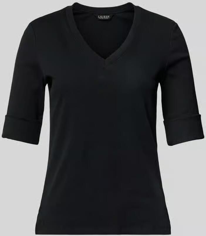 Lauren Ralph Lauren Slim fit T-shirt van katoenmix model 'JUDY'