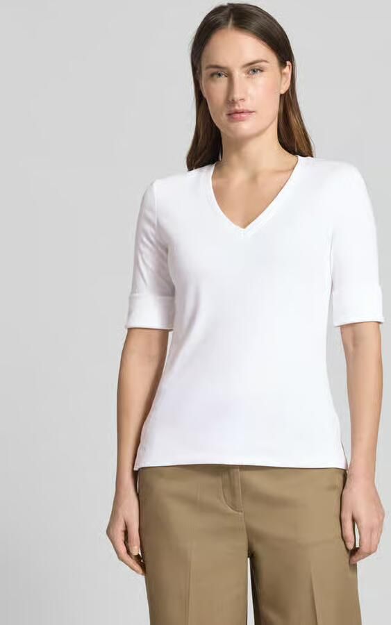 Lauren Ralph Lauren Slim fit T-shirt van katoenmix Model 'JUDY' - Foto 5