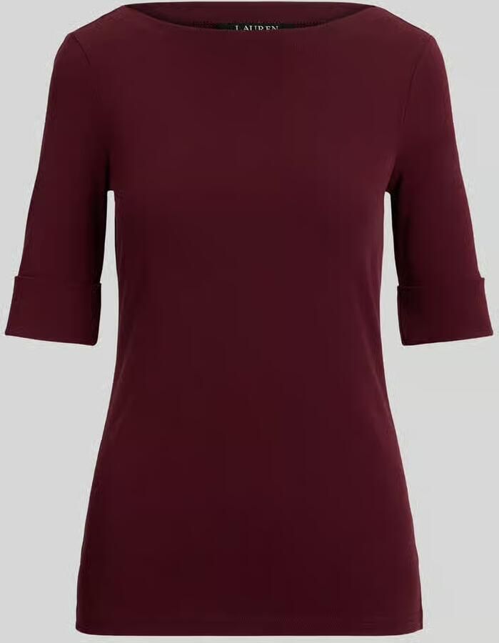 Lauren Ralph Lauren Slim fit t-shirt van katoenmix model 'JUDY'