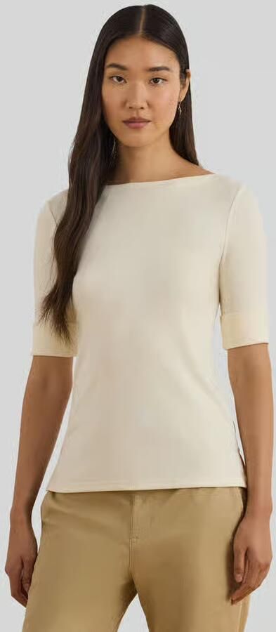 Lauren Ralph Lauren Regular fit T-shirt met boothals model 'JUDY' - Foto 3