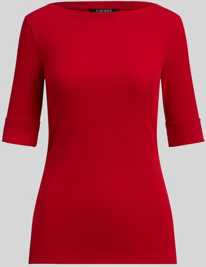 Lauren Ralph Lauren Slim fit t-shirt van katoenmix model 'JUDY'
