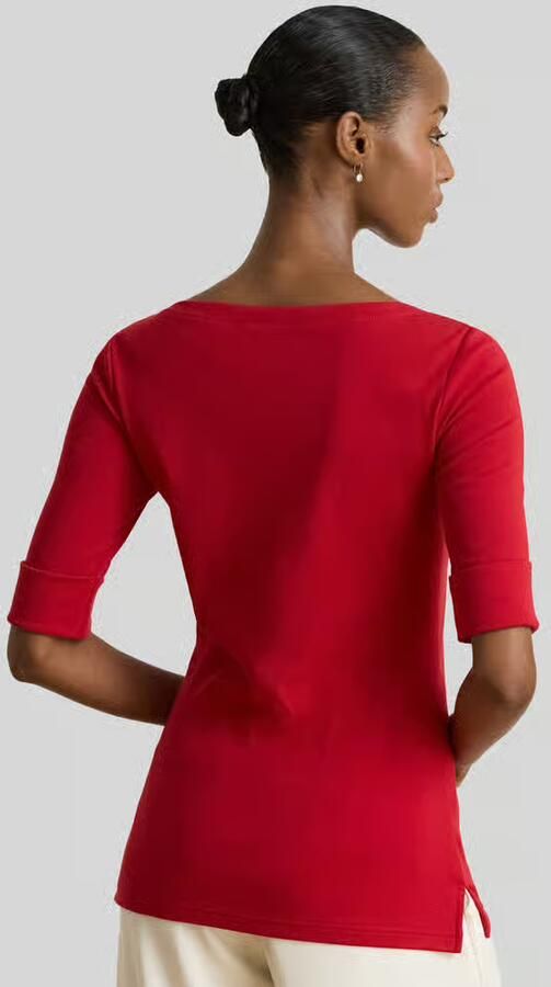 Lauren Ralph Lauren Slim fit t-shirt van katoenmix model 'JUDY' - Foto 2