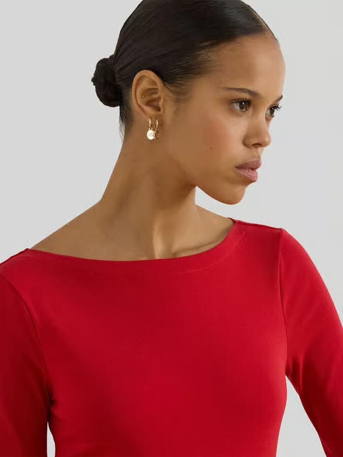 Lauren Ralph Lauren slim fit T-shirt van puur katoen