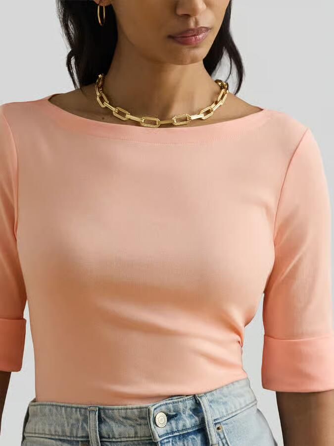 Lauren Ralph Lauren slim fit T-shirt van puur katoen