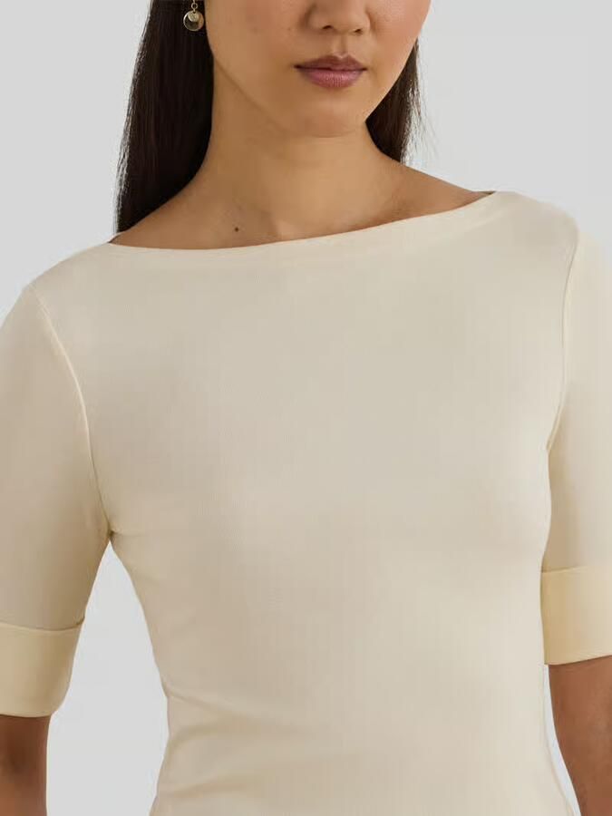 Lauren Ralph Lauren Regular fit T-shirt met boothals model 'JUDY'