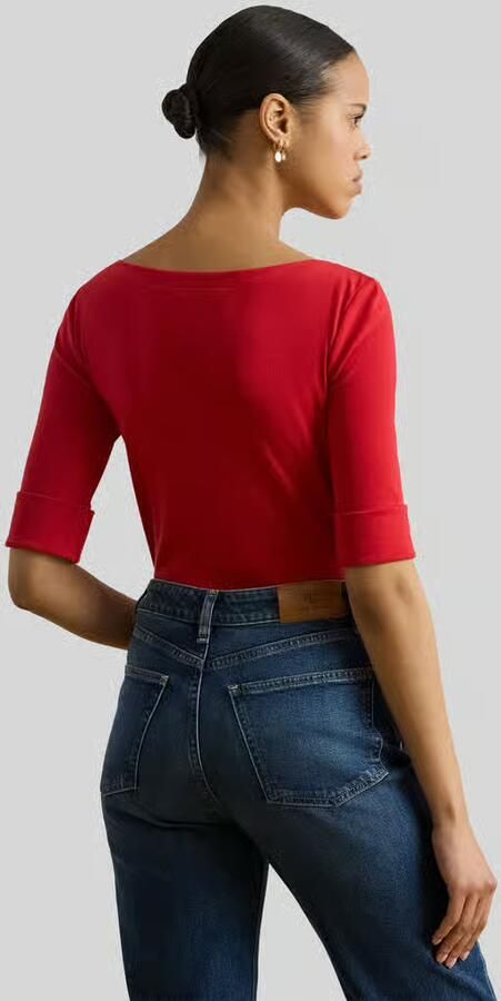 Lauren Ralph Lauren slim fit T-shirt van puur katoen - Foto 4