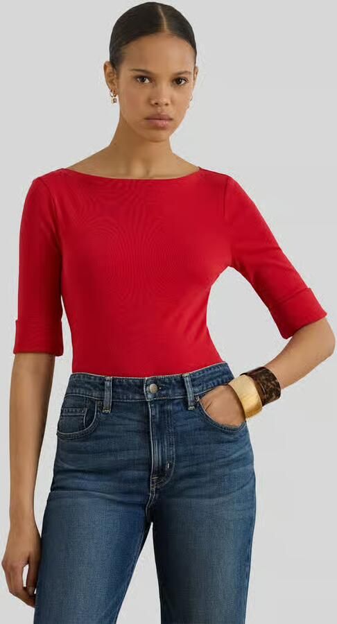 Lauren Ralph Lauren slim fit T-shirt van puur katoen - Foto 3