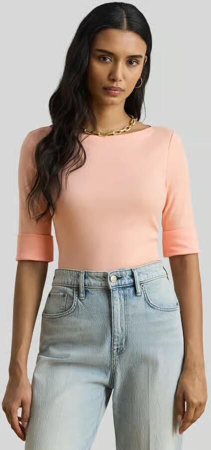 Lauren Ralph Lauren slim fit T-shirt van puur katoen - Foto 4