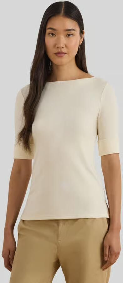 Lauren Ralph Lauren Regular fit T-shirt met boothals model 'JUDY' - Foto 8