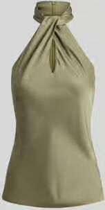 Lauren Ralph Lauren slim fit top met hals met halter