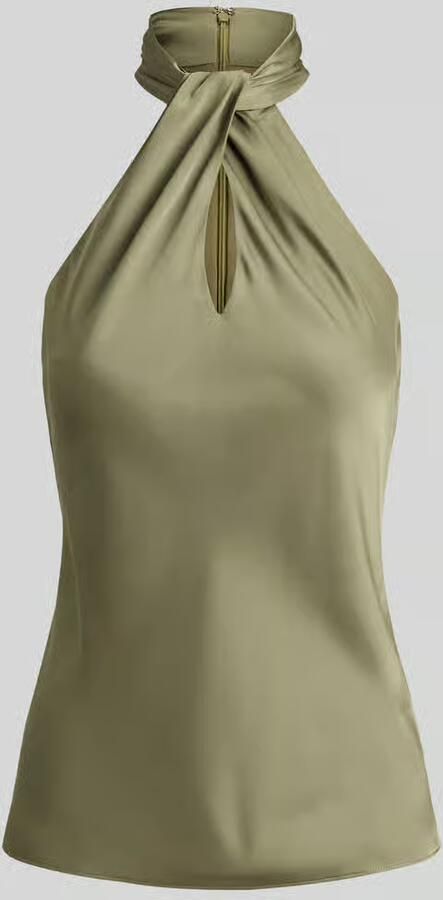 Lauren Ralph Lauren slim fit top met hals met halter - Foto 2