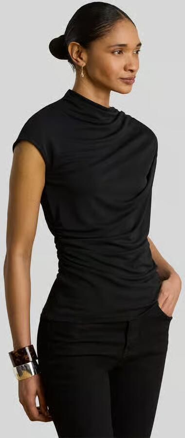 Lauren Ralph Lauren slim fit top met hooggesloten kraag - Foto 3