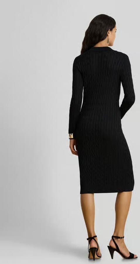 Lauren Ralph Lauren slim fit tricotjurk van mix van katoen en viscose - Foto 3