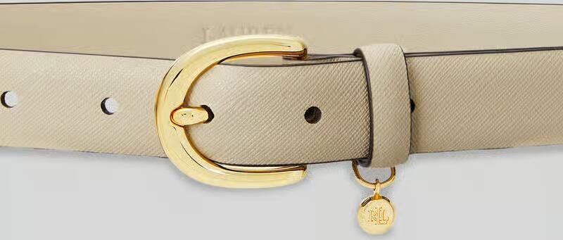 Lauren Ralph Lauren Smal riem met logo-applicatie van echt leer
