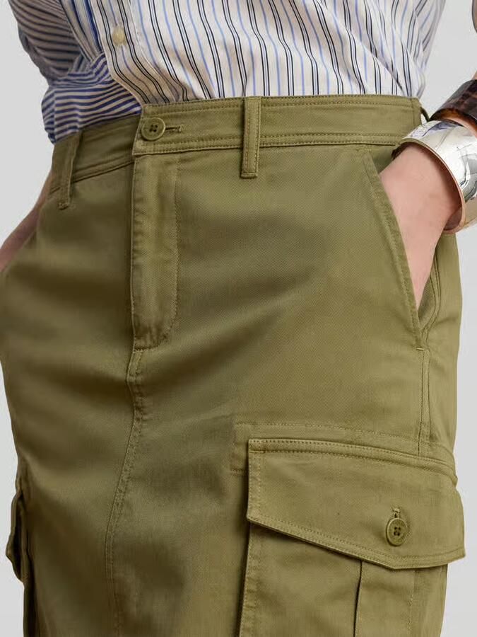 Lauren Ralph Lauren Smalle midi-rok van katoenmix