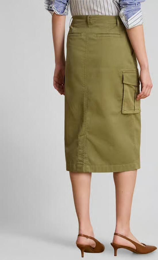 Lauren Ralph Lauren Smalle midi-rok van katoenmix - Foto 3