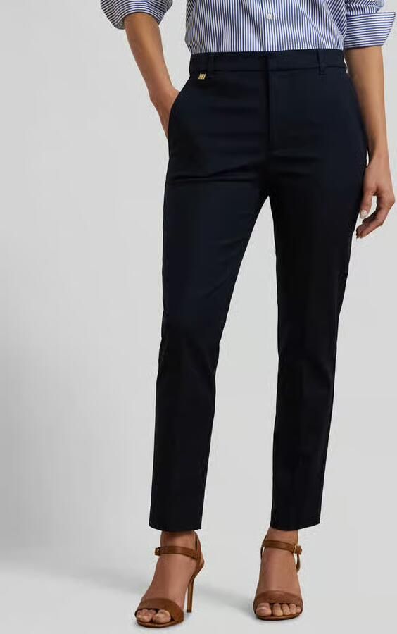 Lauren Ralph Lauren Slim fit stoffen broek met labeldetail model 'LAKYTHIA' - Foto 3