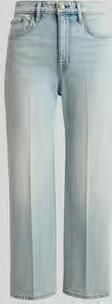 Lauren Ralph Lauren straight fit jeans van katoenmix met persplooien