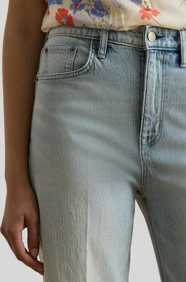 Lauren Ralph Lauren straight fit jeans van katoenmix met persplooien
