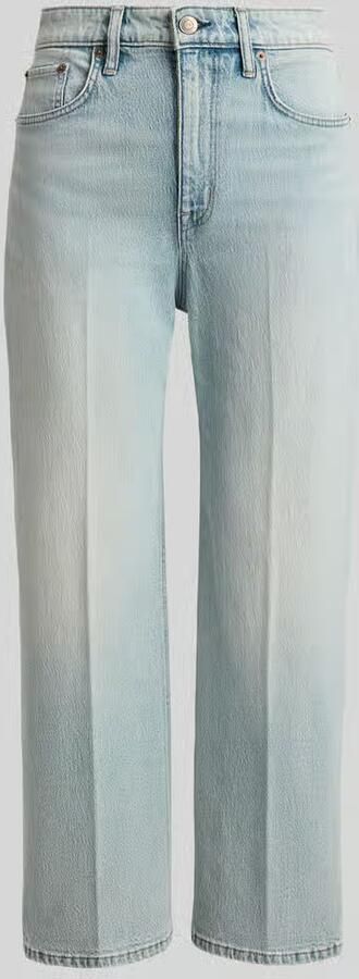 Lauren Ralph Lauren straight fit jeans van katoenmix met persplooien - Foto 2