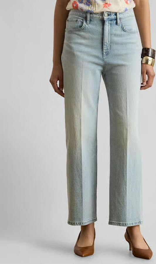 Lauren Ralph Lauren straight fit jeans van katoenmix met persplooien - Foto 2
