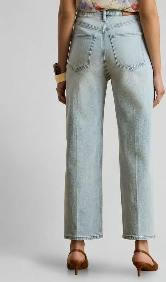 Lauren Ralph Lauren straight fit jeans van katoenmix met persplooien - Foto 3