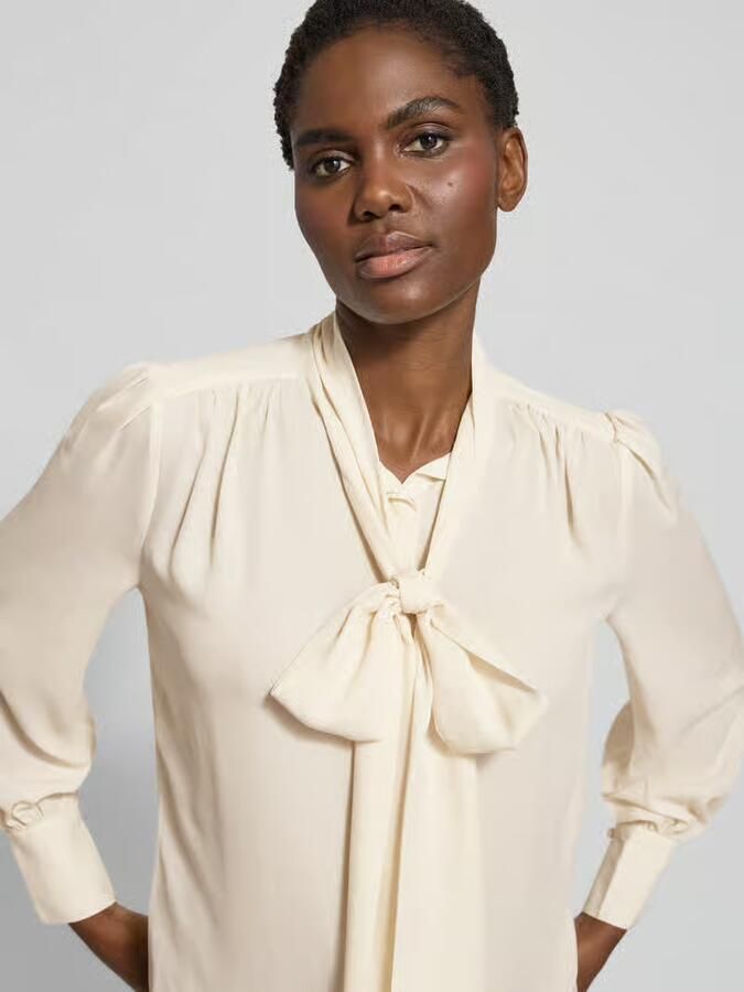 Lauren Ralph Lauren Strikblouse met strikdetail model 'KLARYCE' - Foto 2