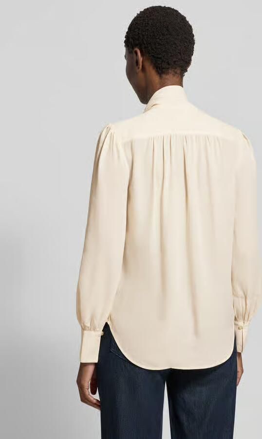 Lauren Ralph Lauren Regular fit blouse met lange mouwen met strikkraag