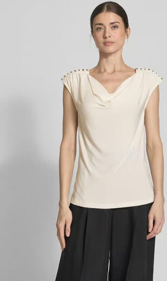 Lauren Ralph Lauren T-shirt met cascadehals - Foto 3