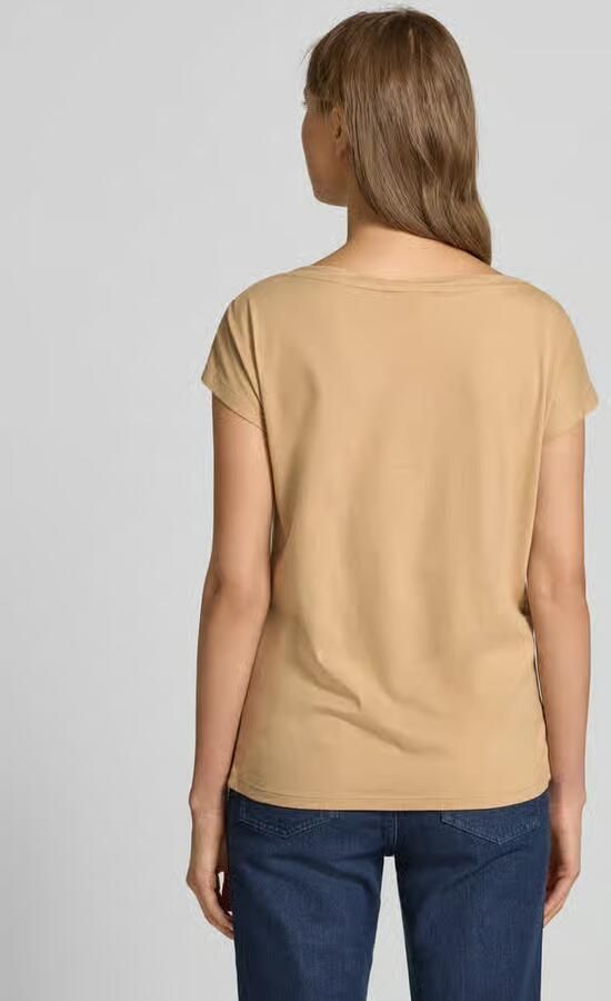 Lauren Ralph Lauren T-shirt met geribde boothals model 'GRIETA'