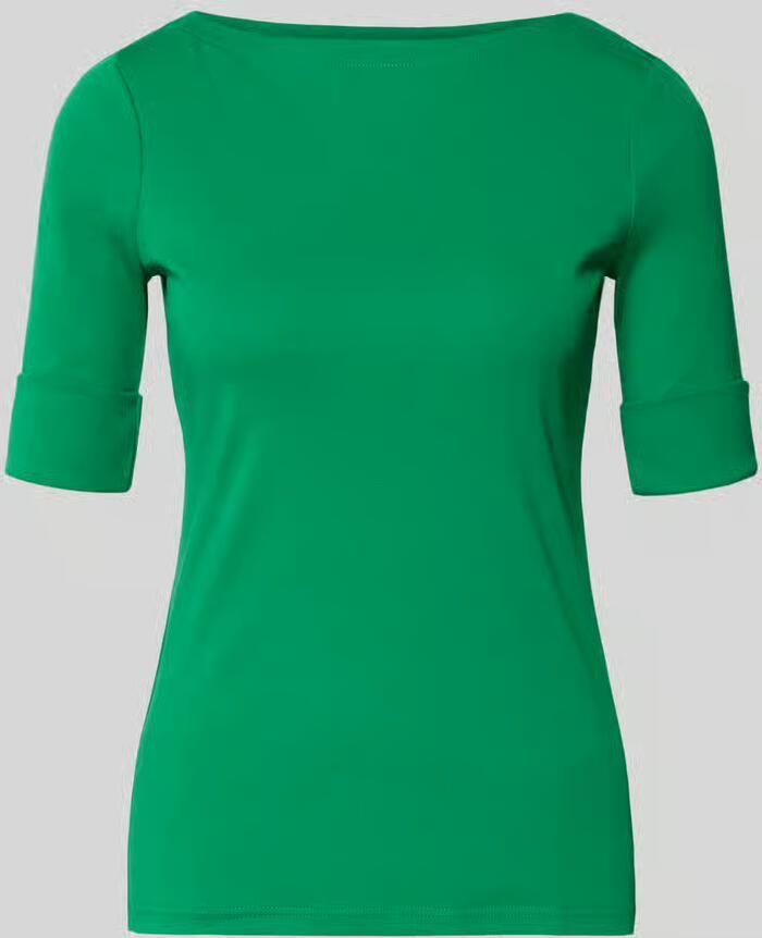 Lauren Ralph Lauren T-shirt met geribde boothals model 'JUDY'