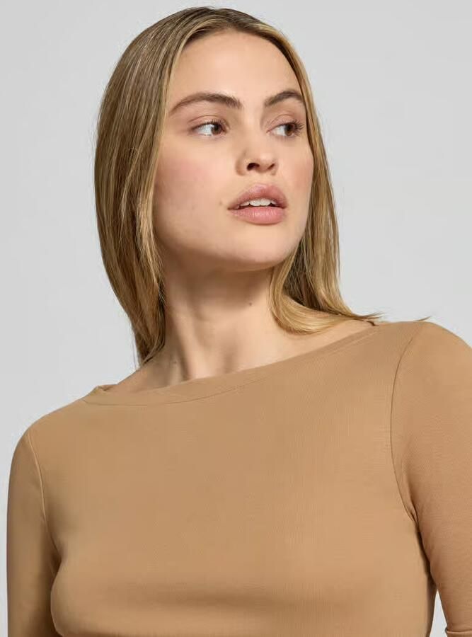 Lauren Ralph Lauren T-shirt met geribde boothals model 'JUDY' - Foto 3