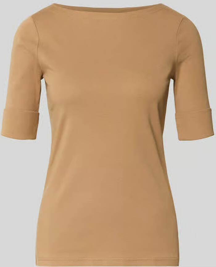Lauren Ralph Lauren T-shirt met geribde boothals model 'JUDY' - Foto 2