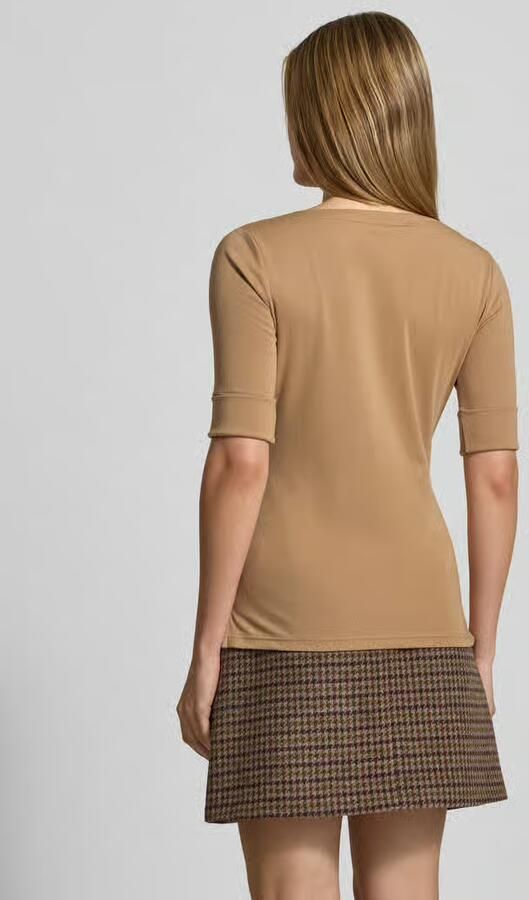 Lauren Ralph Lauren T-shirt met geribde boothals model 'JUDY' - Foto 7