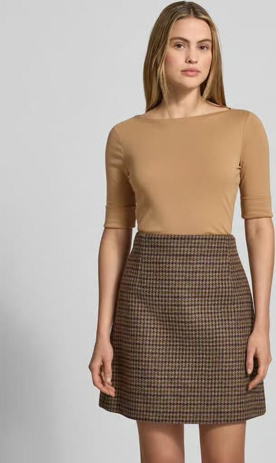 Lauren Ralph Lauren T-shirt met geribde boothals model 'JUDY' - Foto 6