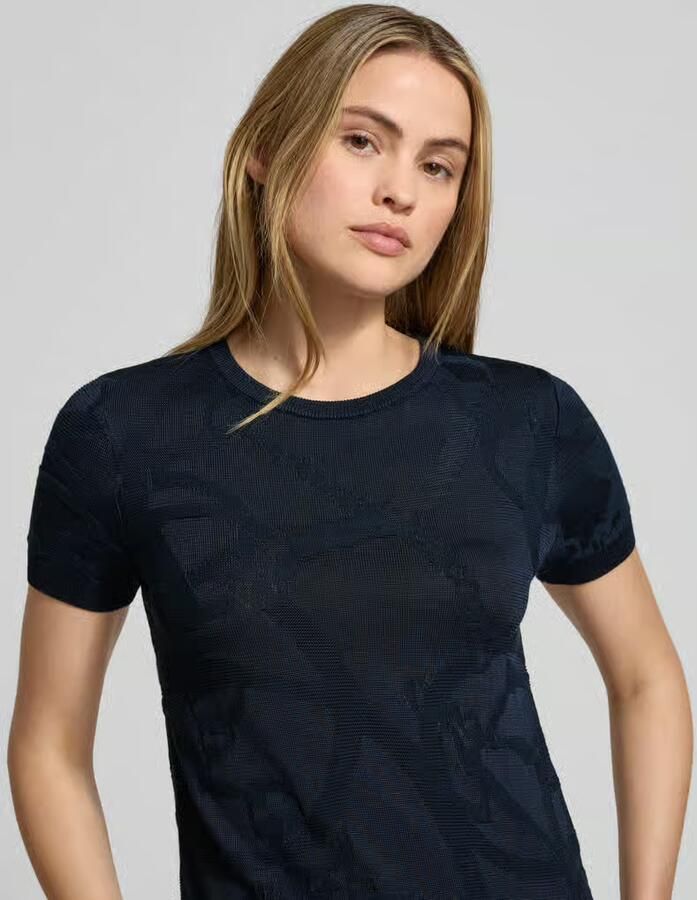 Lauren Ralph Lauren T-shirt met geribde boorden Model 'EYELAH'