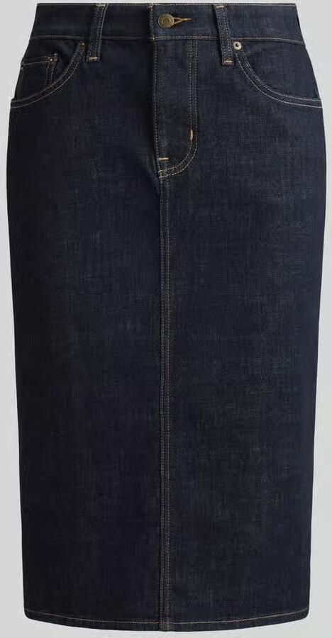 Lauren Ralph Lauren tapered fit jeansrok van katoenmix - Foto 2