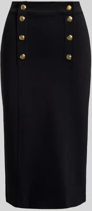 Lauren Ralph Lauren tapered fit kokerrok van viscosemix - Foto 2