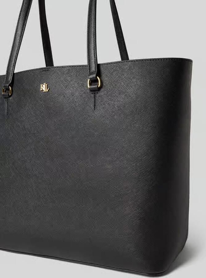 Lauren Ralph Lauren Tote bag van runderleer met labelapplicatie model 'KARLY' - Foto 6