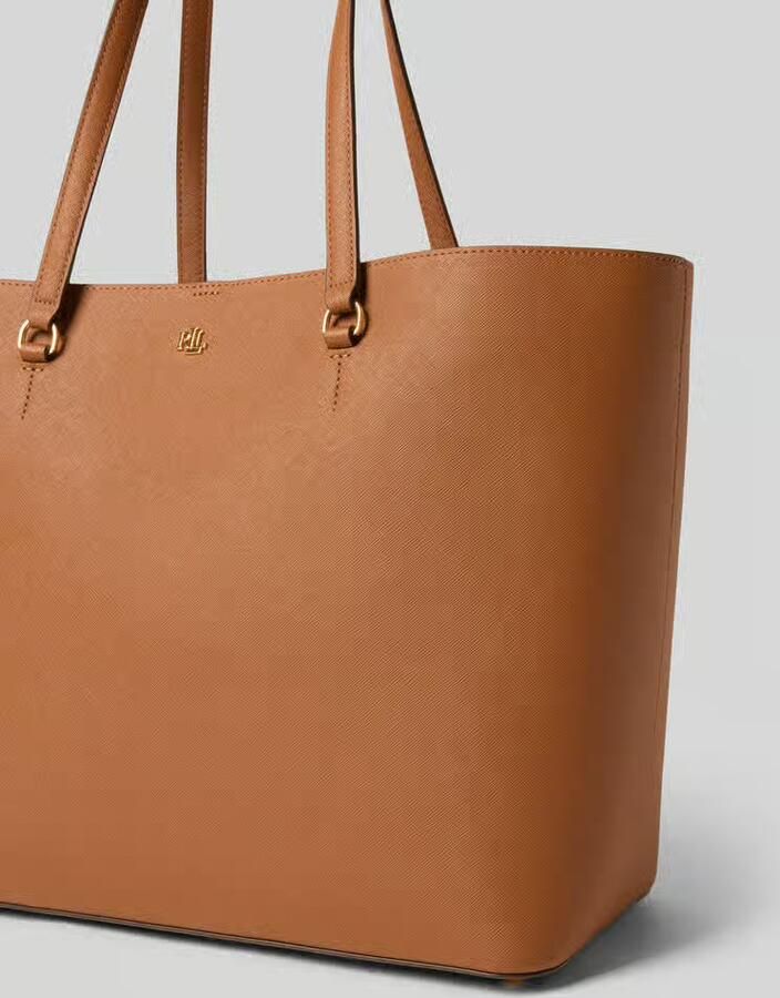 Ralph Lauren Leren Schoudertas met Interne Compartiment en Ritssluiting Brown Dames - Foto 2