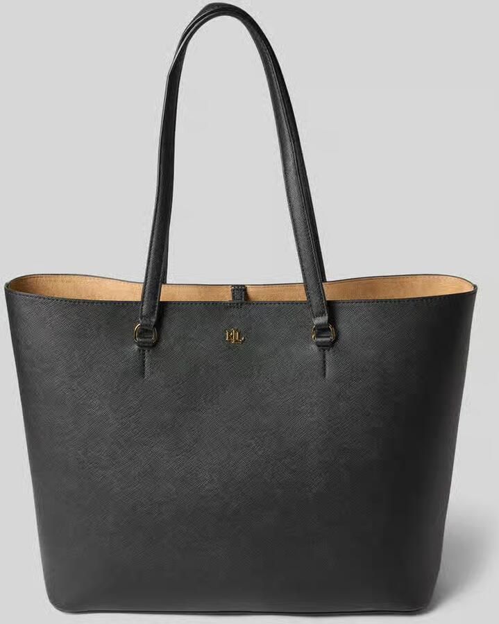 Lauren Ralph Lauren Tote bag van runderleer met labelapplicatie model 'KARLY' - Foto 4