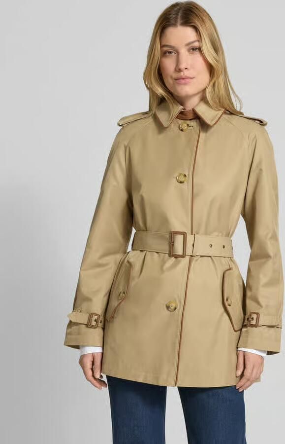Lauren Ralph Lauren Trenchcoat met schoudertrensjes en riem - Foto 5